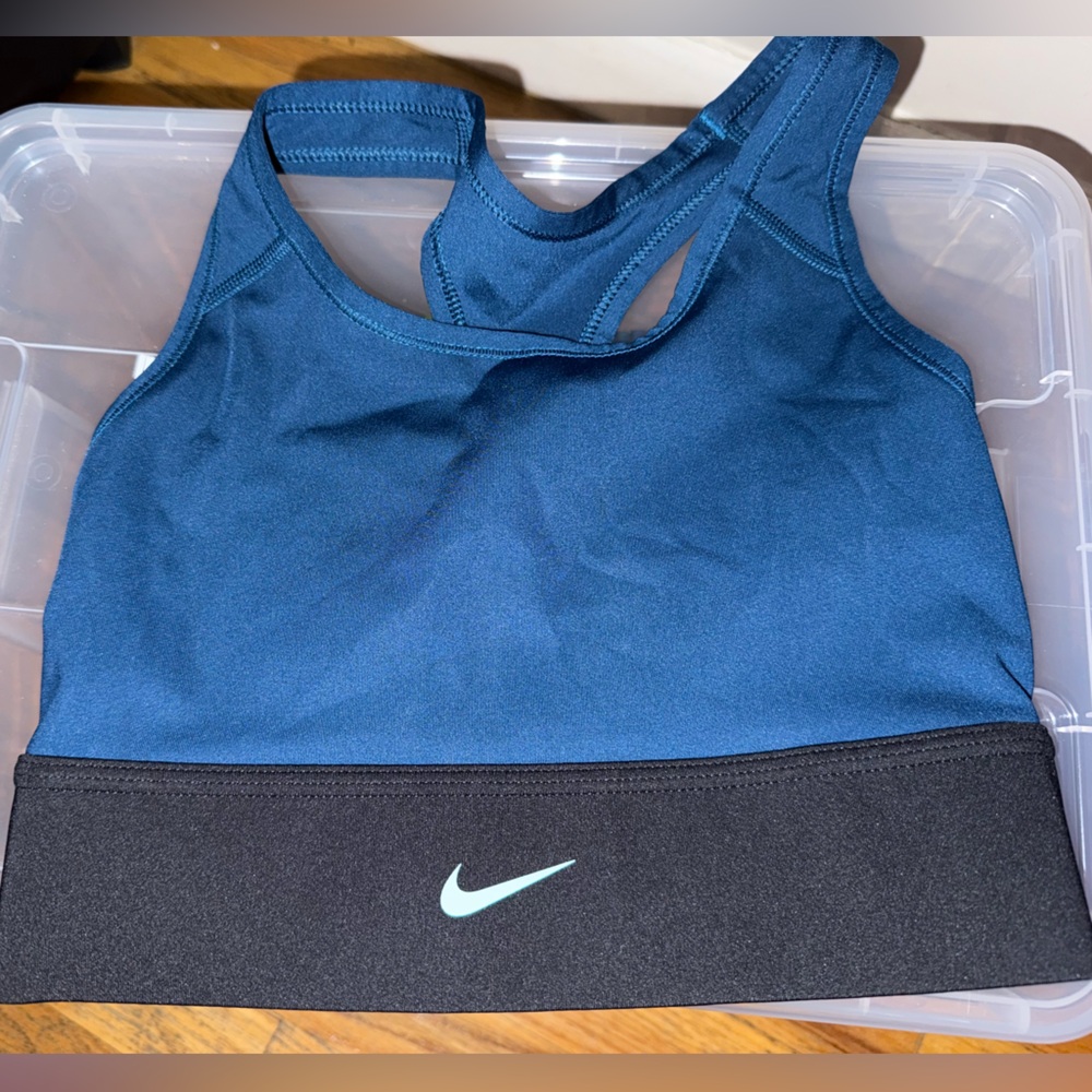 Nike Navy Blue Sports Bra with Black Band
